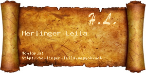 Herlinger Leila névjegykártya